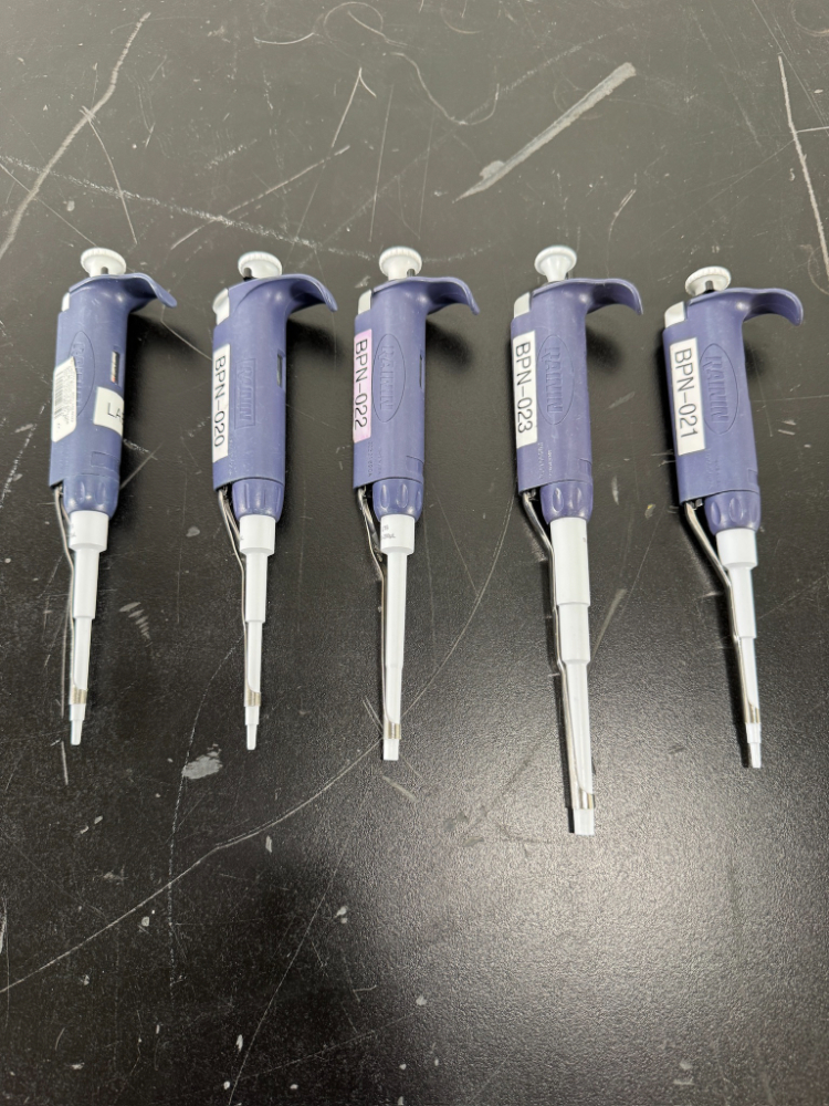 Image of Rainin Pipet Lite Single Channel Pipettes - Quantity 5
